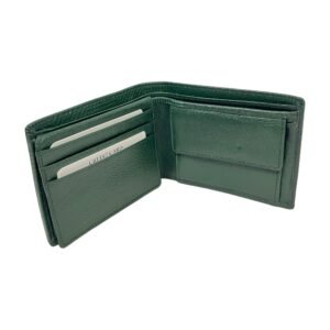Men’s Genuine Leather Wallet – Forest Green Bifold