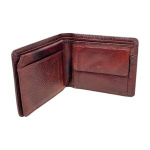 Men’s Genuine Leather Wallet – Chestnut Brown Bifold
