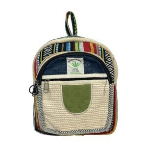 Himalayan Hemp Backpack – Small – Navy & Olive Accent