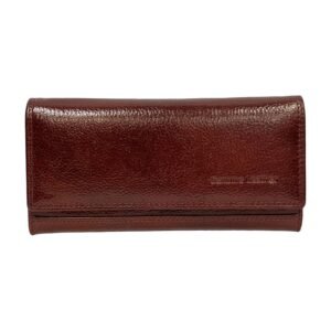 Women’s Genuine Leather Clutch Wallet – Classic Brown