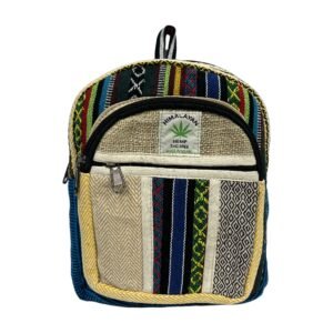 Himalayan Hemp Backpack – Small – Chevron, Stripe & Diamond Panels